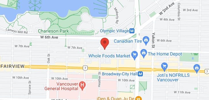map of 223 678 W 7TH AVENUE